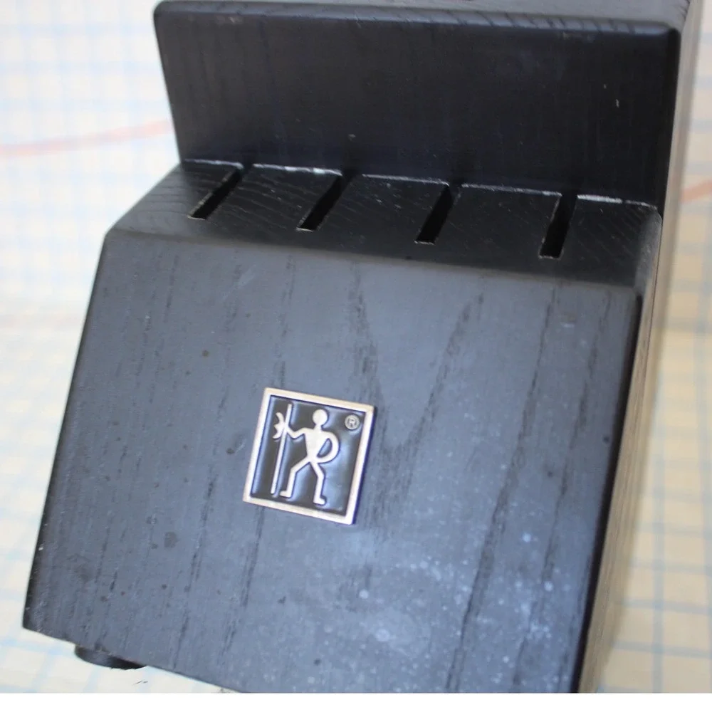 Henckels Black Wood Knife Block 11 Slot Countertop Cutlery Storage‎ Organizer